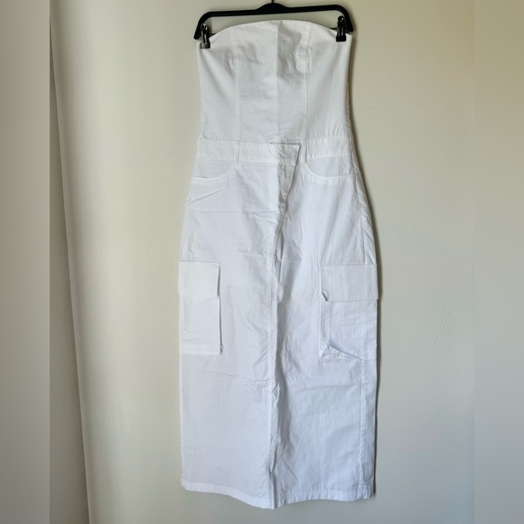 Zara Cargo White Strapless Tube jumpsuit dress - Picture 2 of 5